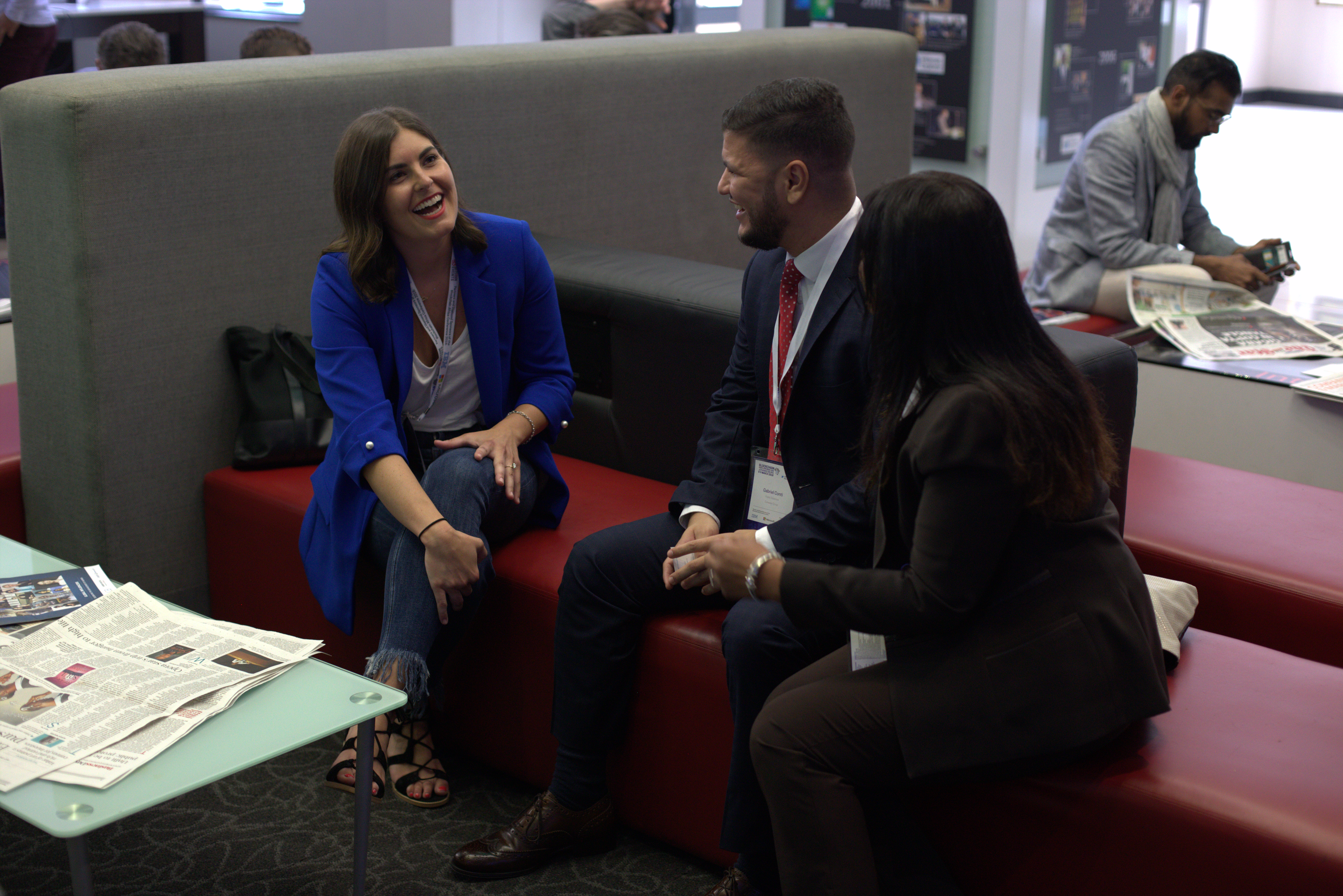 Gabriel Conti em evento corporativo